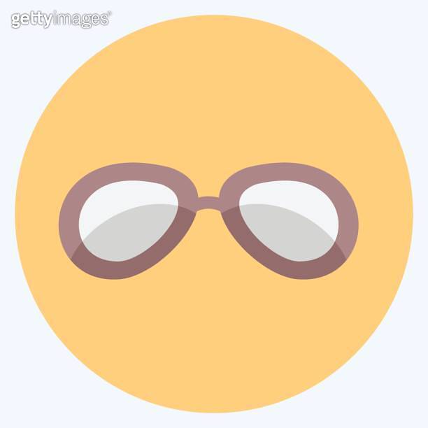 Vintage Glasses Icon in trendy flat style isolated on soft blue ...