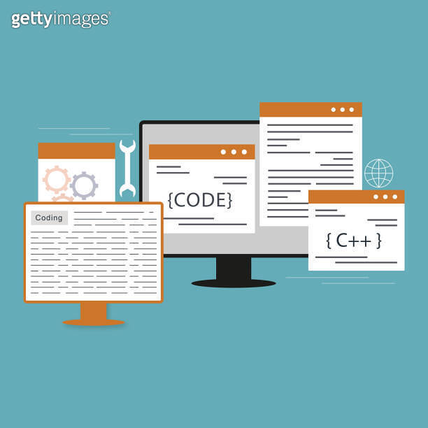 Website, app design development. Technology software, code. Programming ...