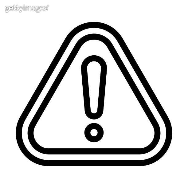 Warning Vector Thick Line Icon For Personal And Commercial Use ...