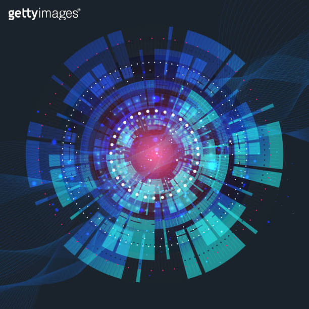 Futuristic interface element. Technology circle. Digital futuristic ...