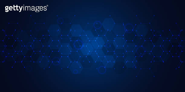 Illustration of geometric abstract background with hexagons pattern ...