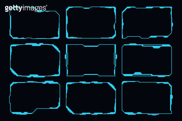 Vector HUD element frame technology futuristic interface ui (1504023034 ...