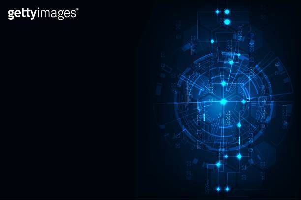 Vector circle circuit abstract technology with communication concept ...