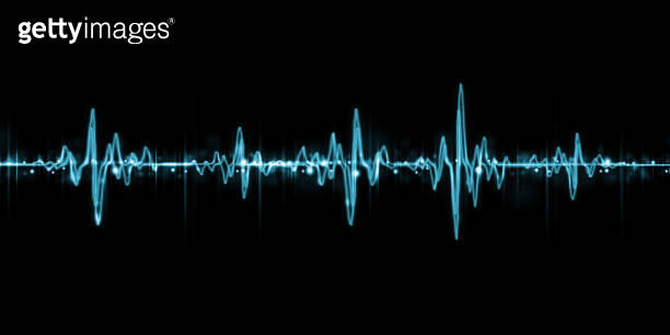 Equalizer Pulse Heart Wave Line Abstract background 3D illustration ...