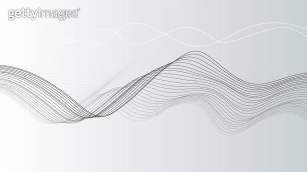 Black Wavy Lines Isolated on White Abstract Background Design ...