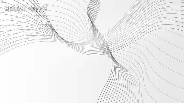 Black Wavy Lines Isolated on White Abstract Background Design ...