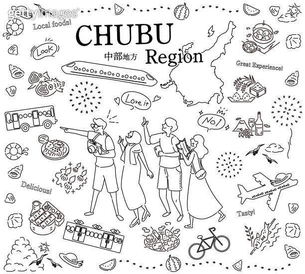 Tourists enjoying summer gourmet sightseeing in the Chubu region of ...
