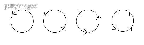 Set of circle arrows isolated. Circular Rotate arrow and spinning ...