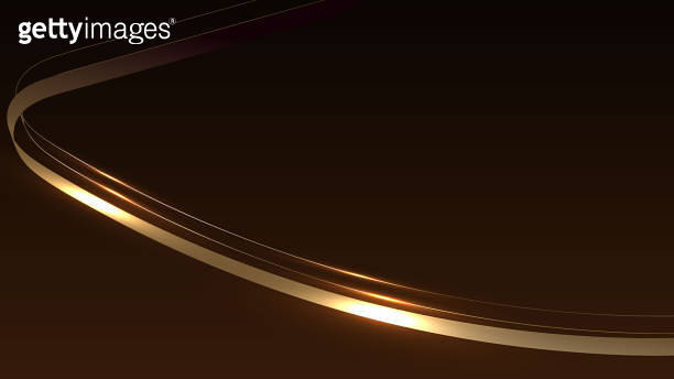 Abstract luxury ribbon lines elements with glowing light effect on ...