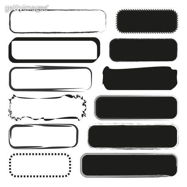 Abstract frame vector. Geometric border set. Irregular rectangle shapes ...