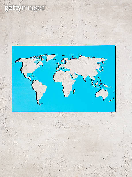 Aerial view of world map 이미지 (75592978) - 게티이미지뱅크