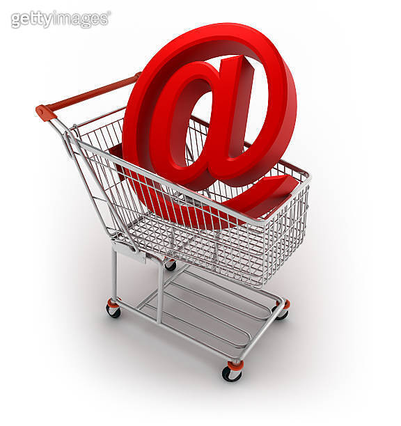 Shopping cart Online isolated / clipping path 이미지 (185064949) 게티이미지뱅크