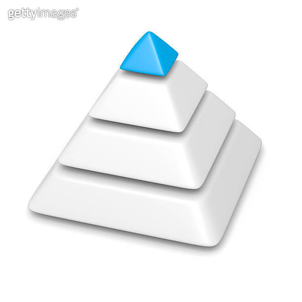 pyramid 4 levels stack completed with blue top piece 이미지 (170228823 ...