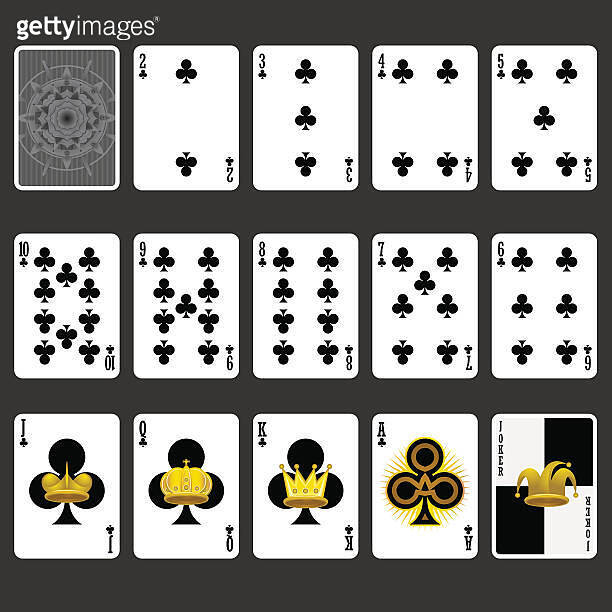 Club Suit Playing Cards Full Set 이미지 (166596161) - 게티이미지뱅크
