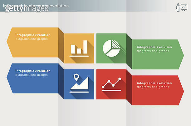 Evolution Label infographics elements – evolution series – icons and labels (451045903 ...