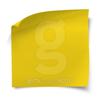 Yellow sticker note paper isolated with clipping path. (471731591) - 게티 ...