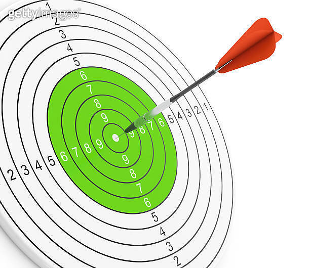 Dart and target 이미지 (177225742) 게티이미지뱅크