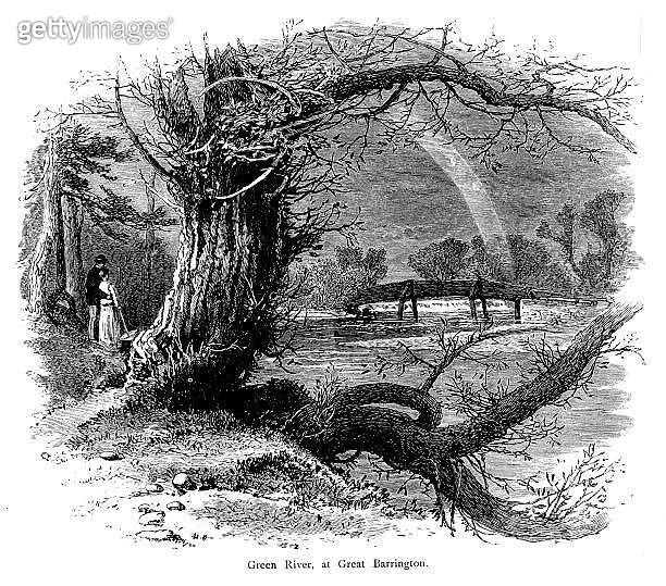 Green River at Great Barrington, Massachusetts 이미지 (174928379) 게티이미지뱅크