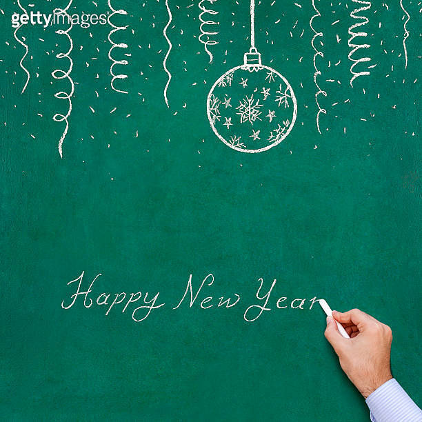 Christmas decoration on the blackboard 이미지 (187157844) - 게티이미지뱅크