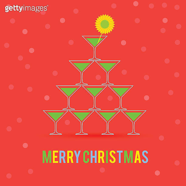 Martini glasses Christmas Tree 이미지 (523470355) - 게티이미지뱅크
