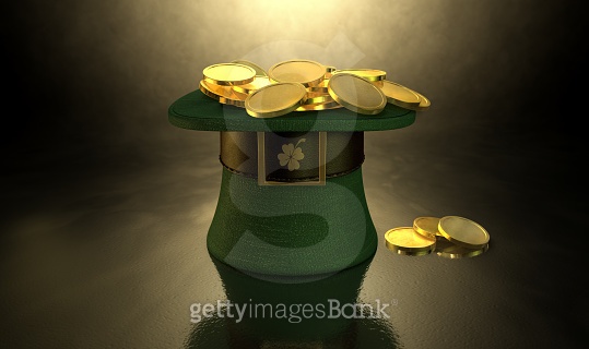 A Coin Put In Crumpled Hat