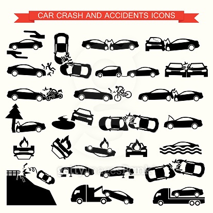 Crash Map Icon car crash and accidents icons 이미지 (515168933) - 게티이미지뱅크