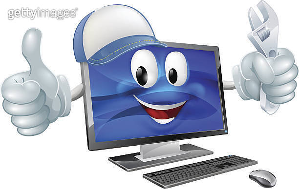 Computer repair cartoon character (517092411) 일러스트, 무료 일러스트 - 게티이미지뱅크