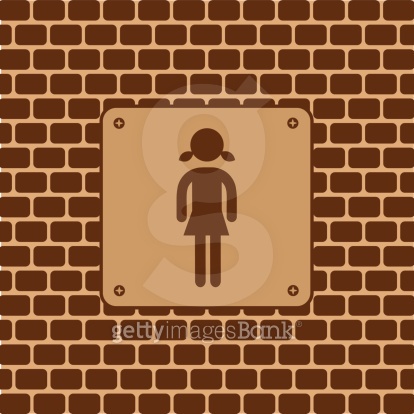 Vector woman restroom sign 이미지 (505522877) - 게티이미지뱅크