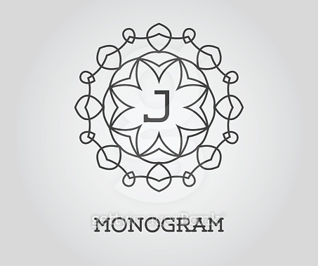 Monogram Design Template with Letter Vector Illustration Premium ...