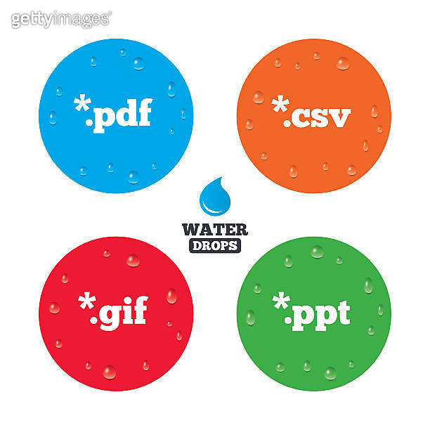 Document signs. File extensions symbols (481124374) 일러스트, 무료 일러스트 - 게티이미지뱅크