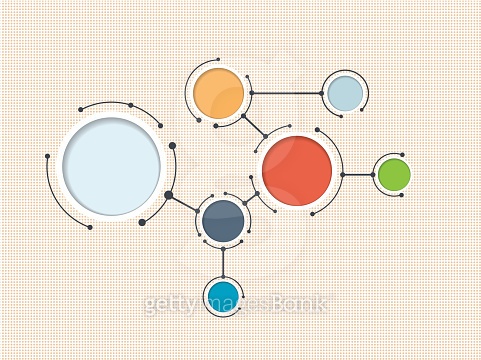 Abstract molecules with paper circle and blank space for content 이미지 ...