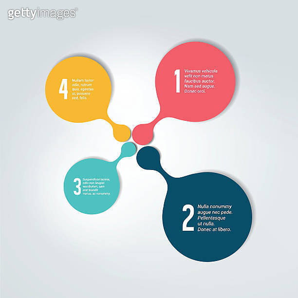 Round numbered template, scheme. Infographic element. 이미지 (487741904 ...