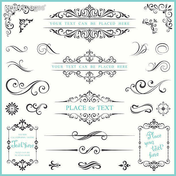 Ornate Frames and Scroll Elements 이미지 (483487688) - 게티이미지뱅크