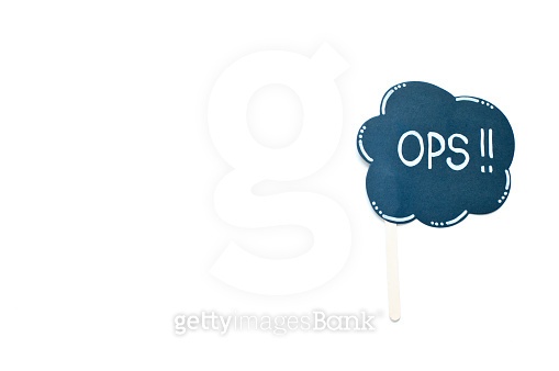 Sign reading ops on a white background 이미지 (537451402) - 게티이미지뱅크