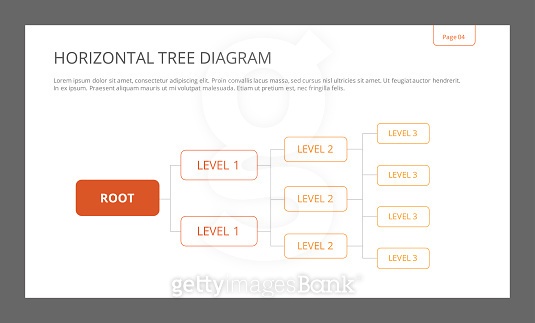 Horizontal Tree Diagram Template 이미지 (518206624) - 게티이미지뱅크