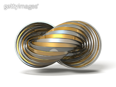 Rotating Rings Overlapping Ring made of overlapping metal in many layers. (597932102) - 게티이미지뱅크