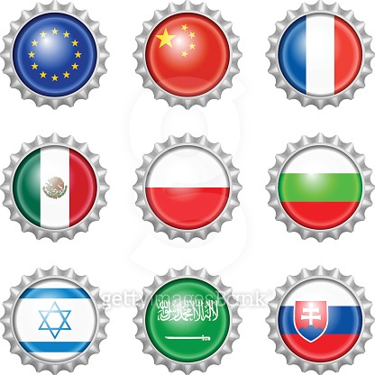 Bottle cap national flags 이미지 (528741440) - 게티이미지뱅크