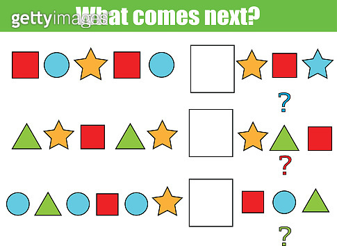 What comes next educational children game. Kids activity sheet ...