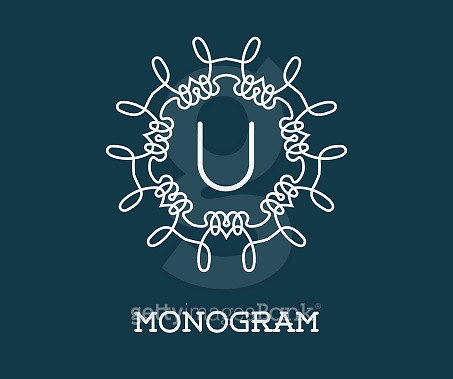 Monogram Design Template with Letter Vector Illustration Premium ...