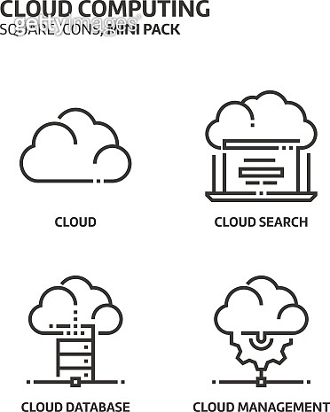 Computing Square Icon Cloud computing, square mini icon set (831797562) 일러스트, 무료 일러스트 - 게티이미지뱅크