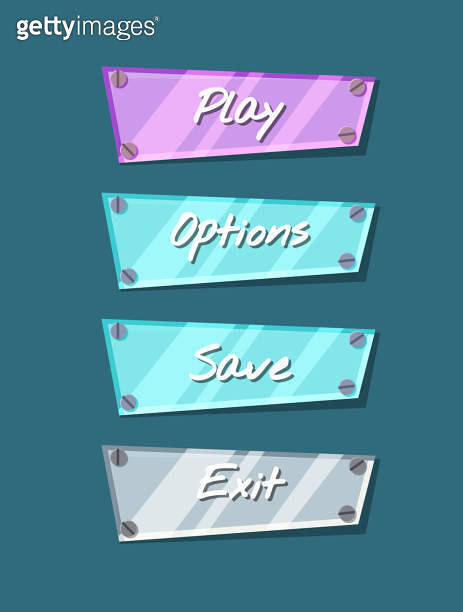 Cool shiny computer game menu interface collection (857771472) 일러스트, 무료 ...