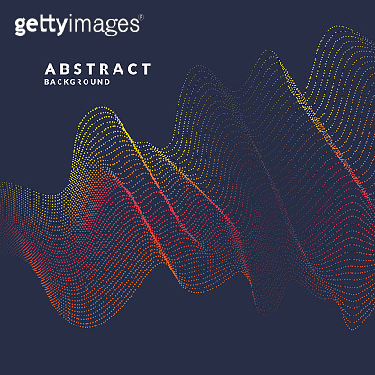 Vector abstract background with a colored dynamic waves, line and ...