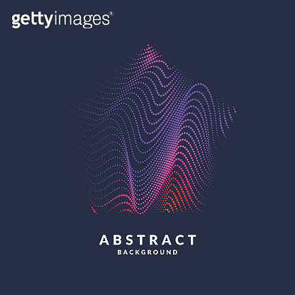 Vector abstract background with a colored dynamic waves, line and ...