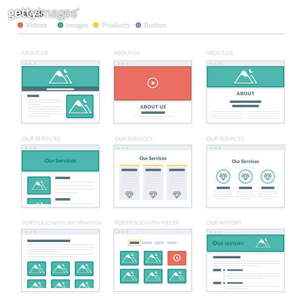 Tracking Map Wireframe Website Wireframe Layouts UI Kits for Site map and Ux Design (889538964 ...