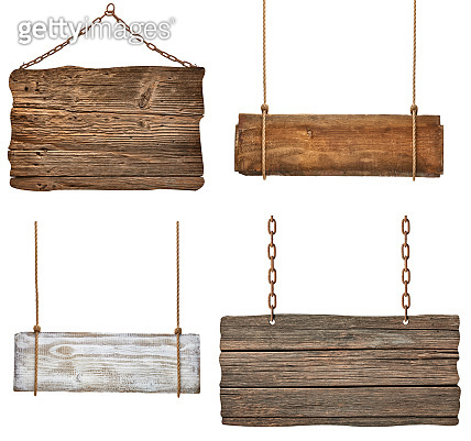 wooden sign background message rope chain hanging 이미지 (826117040) - 게티이미지뱅크