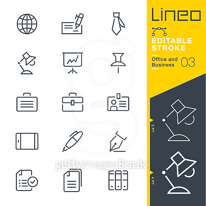 Lineo Editable Stroke - Office and Business outline icons (684244420 ...