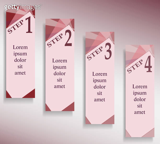 Infographic templates. Bookmarks with text place, flat graphic