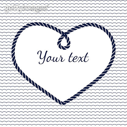 Blue and white navy rope heart frame 이미지 (876473366) - 게티이미지뱅크