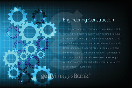 abstract gear engineering construction template design background ...