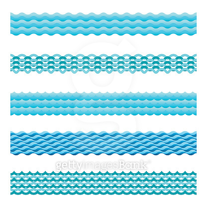 Seamless blue water wave vector tiles set 이미지 (697893876) - 게티이미지뱅크